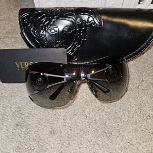 Versace Black and Gold Sunglasses